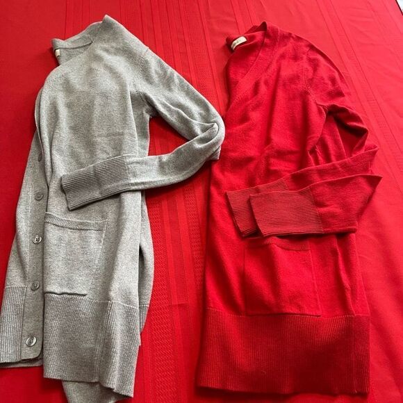 Woolovers Lot Of 2 Organic Cotton Silk Cardigan Sweaters Size Small - Picture 6 of 16